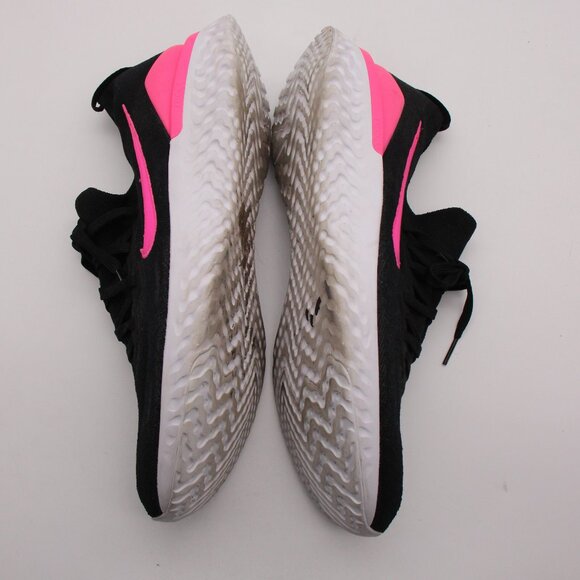 Nike Epic React Flyknit 2 Black Pink Swoosh Men's US 15 Running BQ8928- 013 - Picture 8 of 10